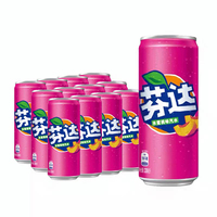 Vente en gros Fantaa Boissons gazeuses canette 330ml Orange Raisin Pêche Pomme Saveur Fruité Boissons gazeuses boisson