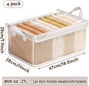 Foldable PVC Clothing Storage <b>Box</b> Multi-Layer Drawer for Waterproof Storage of Denim T-Shirt Bedding - Product Image 2