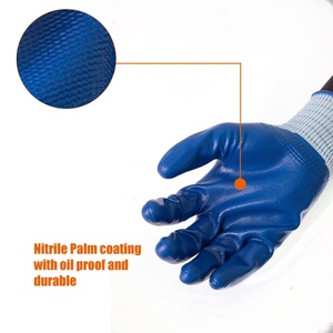 Gants personnalisables enduits de sécurité imperméables et respirants pour le travail Gants de protection antidérapants résistants au nitrile pour le travail - Product Image 3