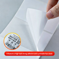 Rouleau d'étiquettes de codes-barres à transfert thermique PET blanc brillant 3M 57817, imperméable, brillant, durable, forte adhérence, résistant à l'huile