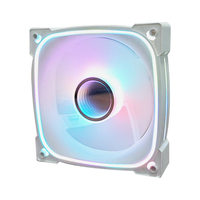Ventilateur de processeur RGB Manmu blanc 120 mm avec roulement fluide, 4 broches PWM, fonctionnement silencieux 19dBA, 58CFM, ventilateur RGB 12025 pour boîtier PC