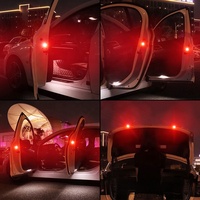Lampu Peringatan Keselamatan Pembuka Pintu Mobil LED Universal Anti-tabrakan Sensor Magnetik Lampu Strobo Berkedip Alarm