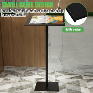 Freestanding <b>Display</b> <b>Rack</b> Black 45x32.5x107.5cm Multipurpose Menu Stand For Restaurant Kitchen Use - Product Image 4