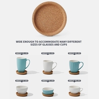 Porte-gobelet à lèvre ronde de 4 pouces Sous-verres en liège anti-fuite Sous-verres absorbants réutilisables pour tasses