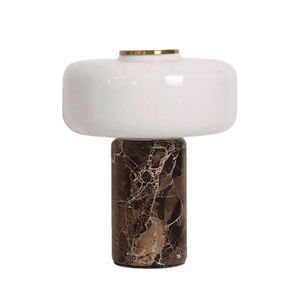 Lámpara de Mesa LED Moderna Recargable con Atenuación Táctil, Diseño de Mármol, Alta Gama, Portátil, de Vidrio, para Dormitorio, Restaurante, Bar - Product Image 6