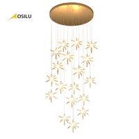 Lampe de lustre à LED en forme d'étoile spéciale New Restaurant Hotel Decorative Iron Acrylic Pendant Light