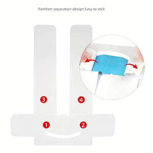 10 12pcs Pre cut đầu gối kinesiology Băng thoáng khí đàn hồi hỗ trợ cho thể thao cơ bắp giảm đau - Product Image 3