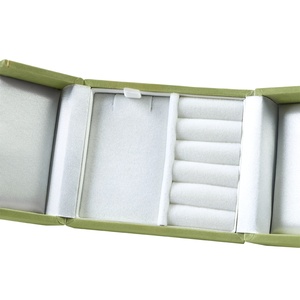 Rubber <b>Blank</b> Jewelry Box Flannelette Snap Double-open Light Luxury Fashion <b>Ring</b> Necklace Earrings Jewelry Box Wholesale - Product Image 6