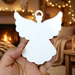 Colgante Personalizado para Coche con Alas de Ángel para Sublimación, Accesorios en Blanco de MDF, Adornos Colgantes Decorativos, Adorno Conmemorativo de MDF - Product Image 3