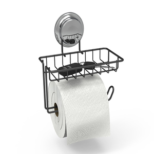 Porte-<span class=keywords><strong>papier</strong></span> hygiénique polyvalent, <span class=keywords><strong>ventouse</strong></span> porte-rouleau de <span class=keywords><strong>papier</strong></span> <span class=keywords><strong>toilette</strong></span> avec étagère de rangement - Product Image 1
