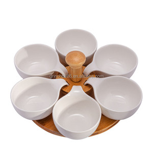 Snack Serving Caviar Spoon Bowl <strong>Plate</strong> Set Party <strong>Tapas</strong> Bowls Appetiser Dish Set Lazy Susan Dip Bowl Set - Product Image 4