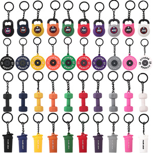 LLavero de luz de silicona ecológico divertido 3D impresión Digital para gimnasio Fitness mancuerna botella de agua placa bolsa competición - Product Image 1