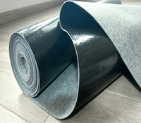 Protection de sol en feutre gris auto-adhésif pour peintre avec film plastique imperméable pour la rénovation des bureaux et des habitations