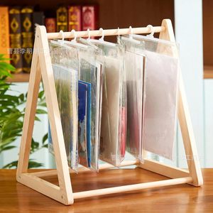 Étagère suspendue en bois 33x15x85cm, organisateur de bureau pour le rangement et la classification - Product Image 1