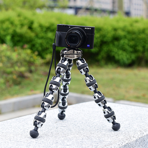 Mini trépied flexible <span class=keywords><strong>en</strong></span> métal avec support universel pour appareil photo numérique, capacité de charge de 2 kg, niveau à bulle et verrouillage à bascule - Product Image 6