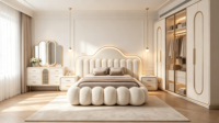 Ensemble de chambre à coucher Royal Mirror italien complet turc moderne pour lit Queen et King Size, et mobilier de chambre à coucher moderne de luxe sur mesure pour hôtel