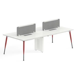 Greatway, nuevas <span class=keywords><strong>ideas</strong></span> de productos, escritorio de trabajo para 2 personas, mesa larga, blanca, marrón, estación de trabajo de oficina, 2017 - Product Image 1