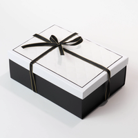 Boîte d'emballage cadeau personnalisable avec lamination mate, doublure en éponge et ruban pour ensembles cosmétiques - Conception pliable recyclable