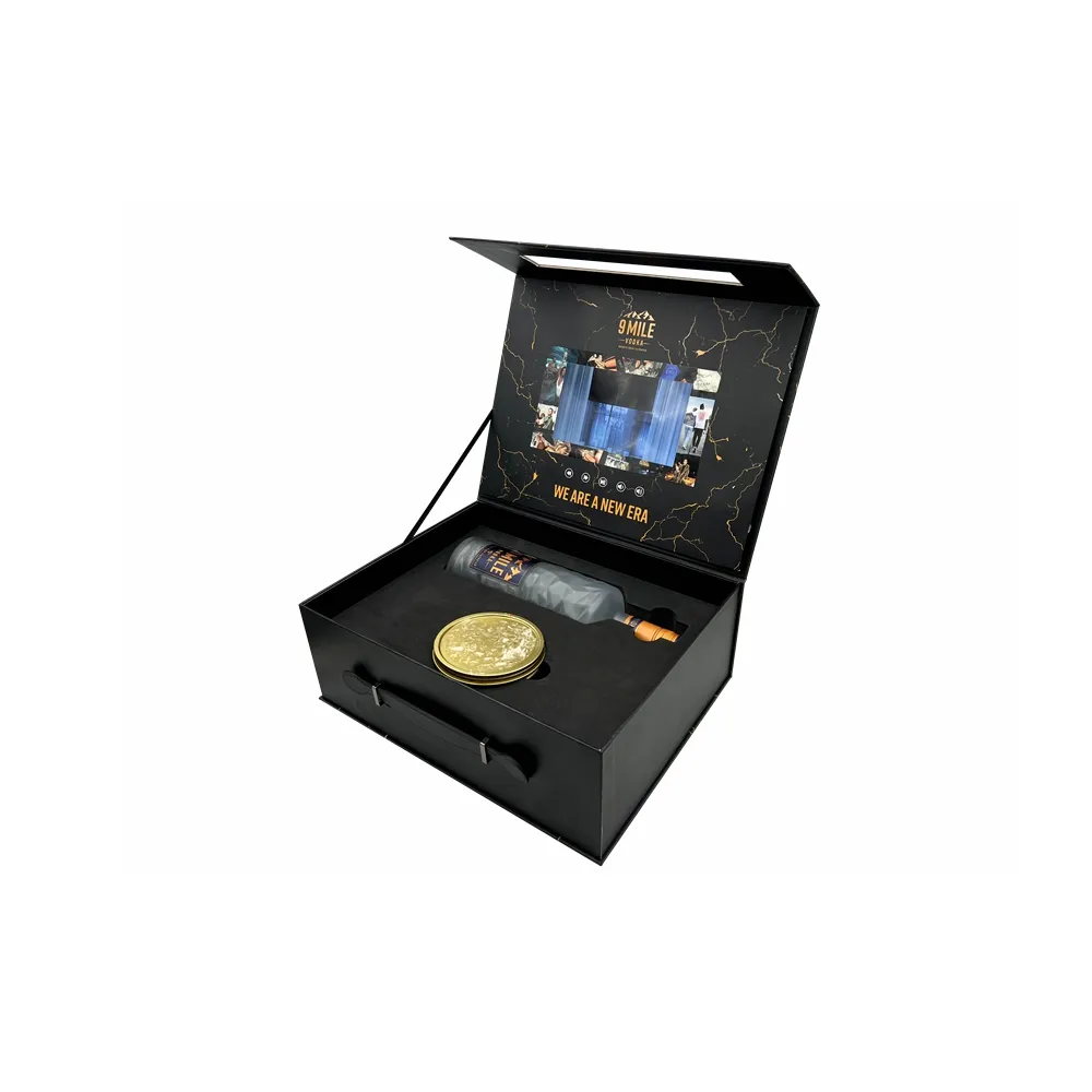 Pu Handel Branding Geschenken Marketing Box Lcd-Scherm 7 Inch Wensdoos Met Aangepast Ontwerp