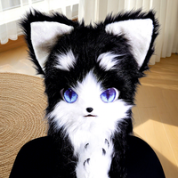 Casque de cosplay tête d'animal de dessin animé très populaire, pour fêtes de carnaval et spectacles de bandes dessinées, en peluche super douce personnalisée, taille adulte