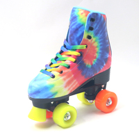 Patins à roulettes réglables pour enfants avec châssis en PU, roues extérieures, roulements ABEC-7 et maille en cuir durable