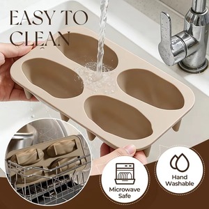 Molde de Silicona para Hornear Pasteles y Mousses con Forma de Pistacho, 4 Cavidades, Libre de BPA, Antiadherente, con Certificación LFGB - Product Image 2