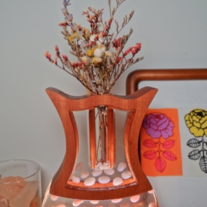 Thanh Lịch Frail Vase Cho Hoa Khô Và Thủy Canh Nghệ Thuật Vase Với LED Ánh Sáng WeCraft Gỗ <span class=keywords><strong>Resin</strong></span> Thủ Công Mỹ Nghệ Đèn Đêm - Product Image 2