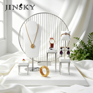 Metal Jewelry Display Stand Set Luxury <b>Ring</b> Bangle <b>Necklace</b> Holder Jewelry Shop Counter Display Props - Product Image 5