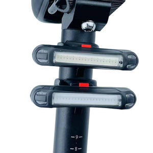 Feu arrière de vélo à LED, lumière rouge et bleue, étanche IPX4, rechargeable, 4 modes, support en plastique pour vélo de montagne et de route - Product Image 3