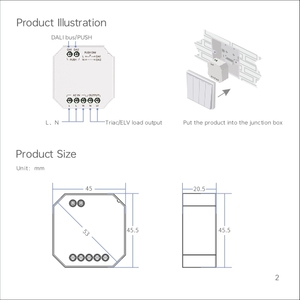 Módulo de interruptor inalámbrico de metal para <span class=keywords><strong>DALI</strong></span> a tiristor, 100-240V - Product Image 5