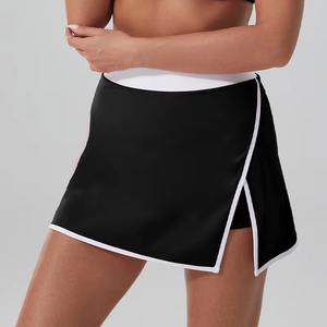 TN1866 اثنين من لون تنس عالية الخصر بالجملة صالة ألعاب رياضية مخصصة للياقة البدنية التنورات تجريب الملابس الرياضية للنساء - Product Image 4