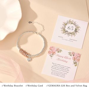 FENNELISA 16th 18th 21st 30th 40th 50th 60th 70th Anniversary Pulseras con dijes chapados en oro para mujeres Ideas únicas de <span class=keywords><strong>regalo</strong></span> de cumpleaños - Product Image 6