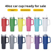 Mug de voyage isotherme en acier inoxydable de 40 oz, anti-fuite, avec paille, sans BPA, motif cœur, isolation de 12 à 24 heures