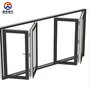 Ventana Plegable <span class=keywords><strong>de</strong></span> Aluminio <span class=keywords><strong>de</strong></span> Fácil Instalación Lista para Enviar, Ventana <span class=keywords><strong>de</strong></span> Vidrio Plegable <span class=keywords><strong>de</strong></span> Estilo Moderno para <span class=keywords><strong>Terraza</strong></span> y Barra Exterior - Product Image 2