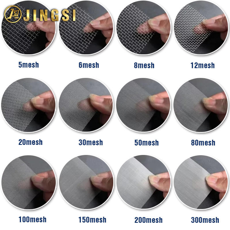 304 316 Stainless Steel Crimped Wire Mesh 40x40 Mesh 0.25mm Wire Metal ...