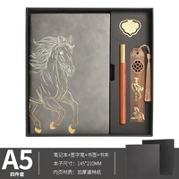 Ensemble cadeau d'entreprise en cuir PU, carnet A5