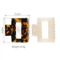 Pinces à cheveux rectangulaires moyennes en acétate, 5,2 cm, pour cheveux épais moyens, vente en gros