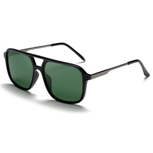 Gafas de sol clásicas de piloto de doble puente para mujer y hombre, lentes degradadas a la moda TR90, gafas de sol cuadradas de Metal para aviación, logotipo personalizado - Product Image 5