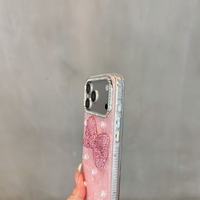 Coque de téléphone antichoc IMD en TPU+PC avec nœud perlé et diamants étincelants pour iPhone 17 16 15 14 13 Pro Max, style mignon et féminin