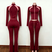 Ensemble de survêtement pour femmes grandes tailles avec logo personnalisé, veste et pantalon, pour le sport, la gym, l'entraînement, le fitness, ensemble de yoga 2 pièces, vêtements pour femmes