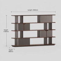Meuble de rangement de luxe en bois grainé, finition cristal, étagère de présentation en MDF de qualité E1, mobilier moderne et minimaliste pour la maison