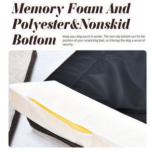 Cama para perro impermeable de espuma viscoelástica personalizada, colchón de <span class=keywords><strong>4</strong></span> lados, sofá para mascotas, cama de lujo ortopédica sólida de espuma viscoelástica para mascotas - Product Image 4