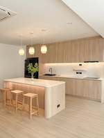 Vermonhouzz - Cuisine personnalisée de luxe en bois mélaminé avec évier intelligent et appareils électroménagers