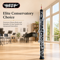 High Quality C Ebony Oboe OEM C Tone Ebony Wood Oboe With Silver Plated Keys Wood Wind Instruments Professional Performance