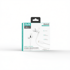 Audífonos estéreo con cable S&N con control por cable para dispositivos iPhone - Product Image 2