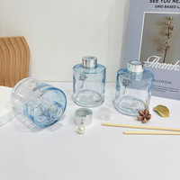 Bouteille diffuseur de parfum en verre liquide de forme ronde de 150 ml, bouteille diffuseur à roseaux, diffuseur vide, vente en gros