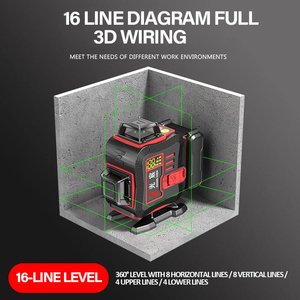 <span class=keywords><strong>Nivel</strong></span> Láser Automático Autonivelante 360 Horizontal y Vertical con Batería de Litio Recargable para Azulejos, Precio al por Mayor - Product Image 5