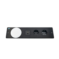 Enchufe de tira de alimentación empotrada Rectangular de potencia para sala de reuniones de oficina eléctrica oculta con puerto Usb-c