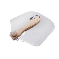 RUNWIN Spatule à pizza en aluminium pour four avec manche en bois pliable