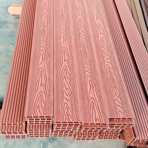 Madera Plástico Compuesto WPC Decking Piso <span class=keywords><strong>Terraza</strong></span> Color Natural para uso externo para yate Piso Teak Ipe para parque al aire libre - Product Image 3